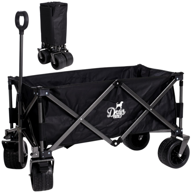 Dogs&amp;Co&reg; Opvouwbare Bolderkar Zwart