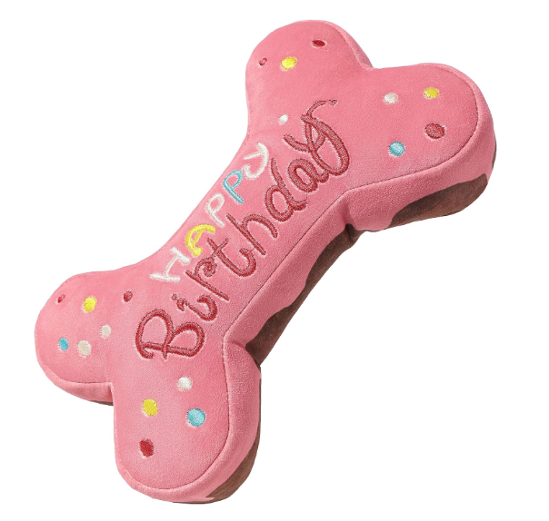 Happy Birthday Bone 25cm Roze
