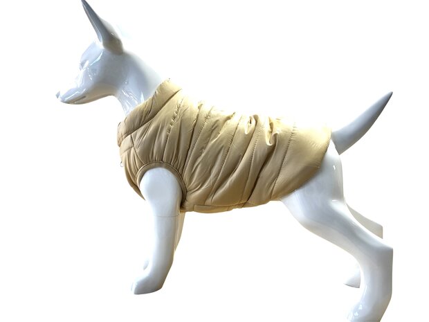 Honden winterjas Dons Beige voor kleine honden