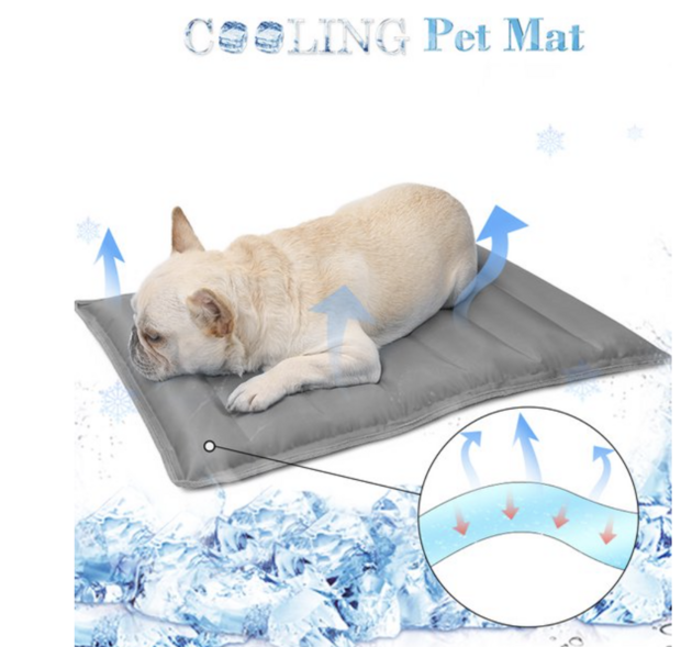 Koelmat voor huisdieren Grijs 50x65cm - Dierenkoelmat zelfvullend