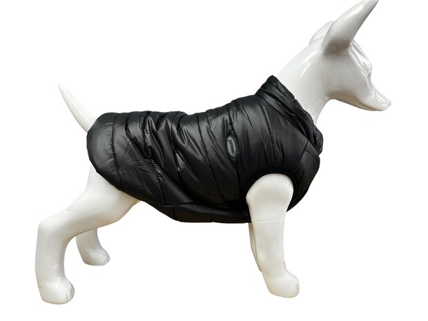 Winter Dons Jas Zwart voor kleine honden