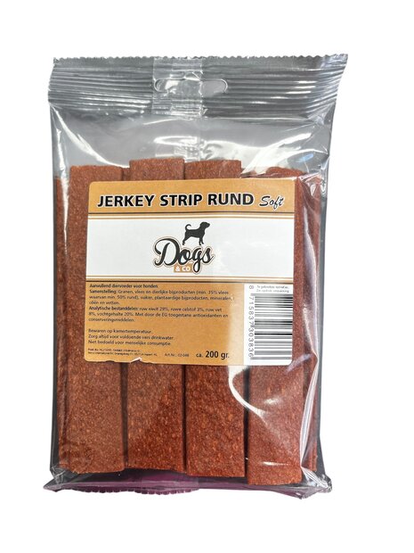 Dogs&amp;Co&reg; Jerkey strips rund 200gram (zakje)