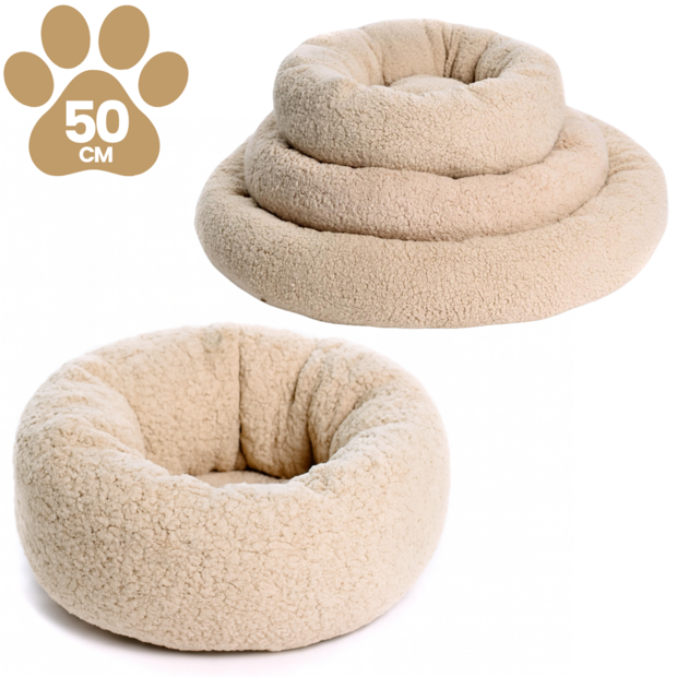 Dogs&amp;Co&reg; Donut Teddy 50cm Beige