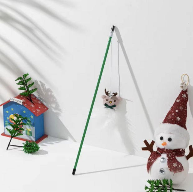 Christmas Cat Teaser Toy &ndash; Kerstspeeltje voor katten