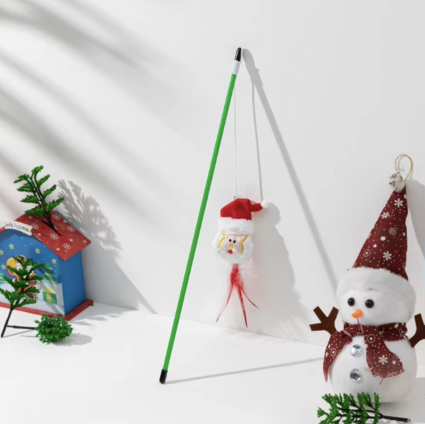 Christmas Cat Teaser Toy &ndash; Kerstspeeltje voor katten - Kerstman