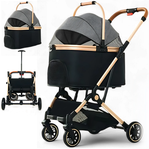 Dogs&amp;Co&reg; Luxe Multifunctionele Hondenbuggy Grijs