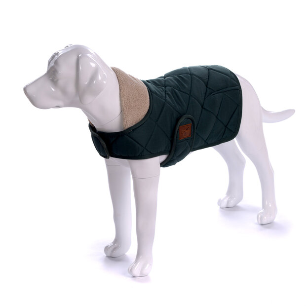 Dogs&amp;Co Honden Winterjas Groen Quilt