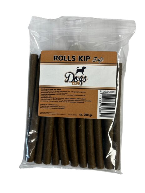 Dogs&amp;Co Snack Rolls Kip 200gram
