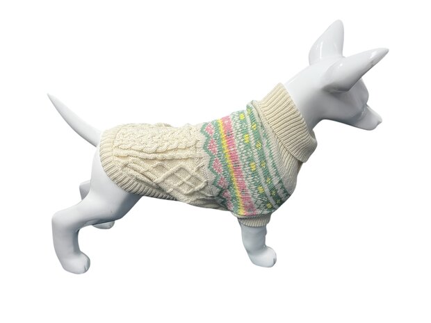 Hondentrui Noors voor kleine honden Beige/Roze/Mint