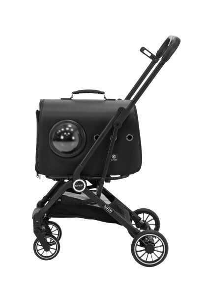 Muxi Honden- en kattenbuggy &ndash; Luxe, opvouwbare 2-in-1 transportwagen met afneembare opbergbak