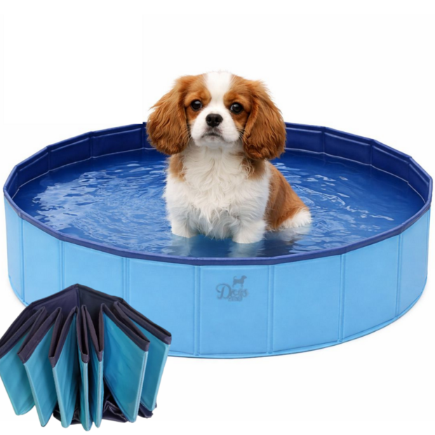 Honden Zwembad Opvouwbaar 100x30 &ndash; Stevig PVC &ndash; Anti Slip &ndash; Voor Tuin &ndash; Groot &amp; Klein &ndash; Dogs&amp;Co