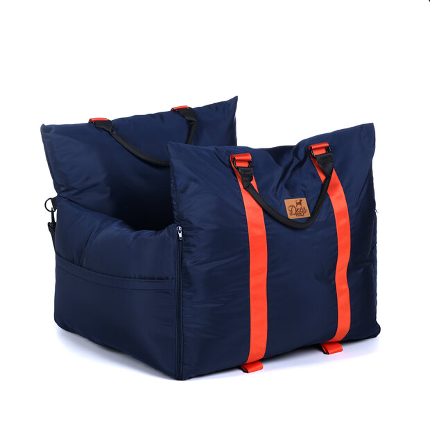 Dogs&amp;Co&reg; Luxe Honden autostoel  Royal+  NAVY Waterproof 