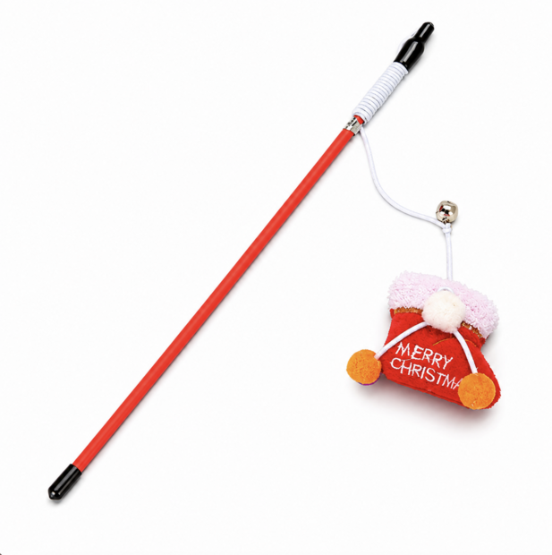 Christmas Cat Teaser Kerstsok 30cm&ndash; Kerstspeeltje voor katten - Kerstman