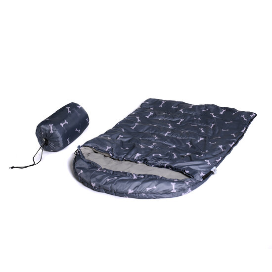 Dogs&amp;Co Slaapzak voor de hond Grijs met  print