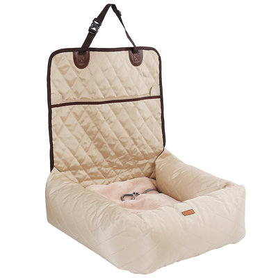 Zeer luxe hondenmand voor in de auto Beige