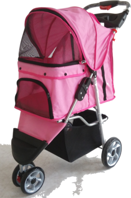Hondenbuggy Pink 3-wieler - Dogs&Co