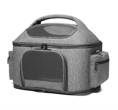 Dogs&Co Luxe Huisdieren Draagtas 42x30x34cm Grijs