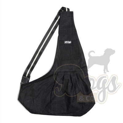 Dogs&Co Draagtas Hond - Denim Zwart - Hondentas 64x45 cm