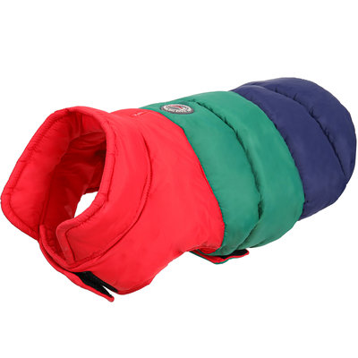 Kleurrijke Reversible Honden Winterjas Rood