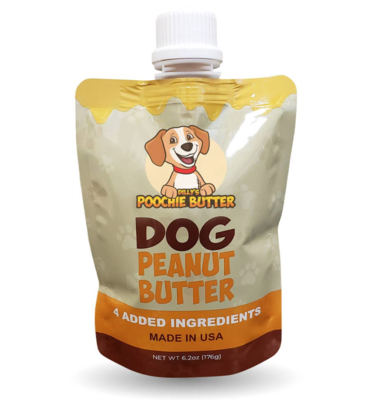 Poochie Butter Hondenpindakaas in knijpverpakking
