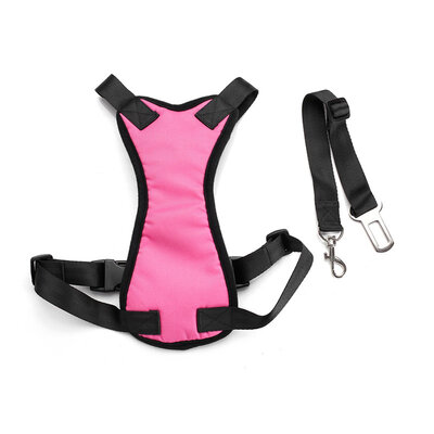 Dogs&Co autoharnas Roze incl. autogordel