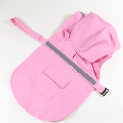 Waterproof regenjas voor honden met reflectie strip - ROZE