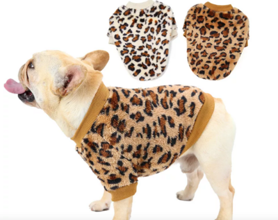 Teddy Fleece Hondentrui Leopard Bruin