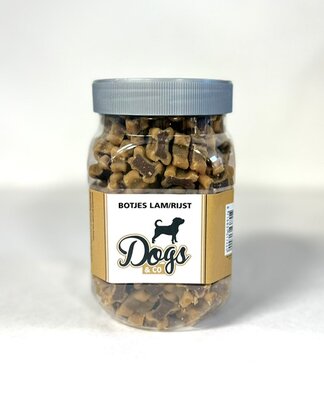 Dogs&Co Snacks in Pot 500 gram -  Botjes Lam/Rijst