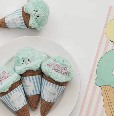 Honden Speelgoed Icecream Groen - Puppy Snuffel speelgoed