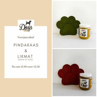 Voorjaarsdeal Dogs&Co pindakaas en likmat