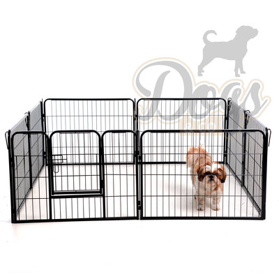 Dogs&Co Puppyren 60 cm hoog – 80 cm breed – 6-panelen met deur
