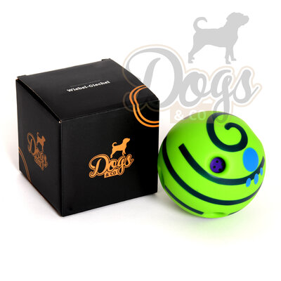 Dogs&Co Interactieve speelbal - Wiebel-Giechel Speelbal voor de hond 12cm