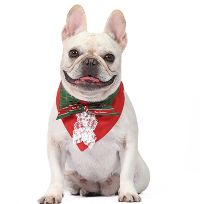 Kerst Halsband met Bandana Smoking Maat S Rood