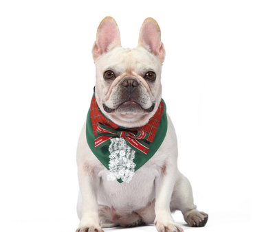 Kerst Halsband met Bandana Smoking Maat S Groen