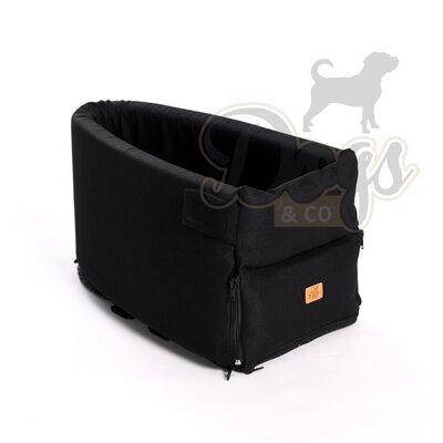 Dogs&Co Luxe honden autostoel ROYAL Mini Black