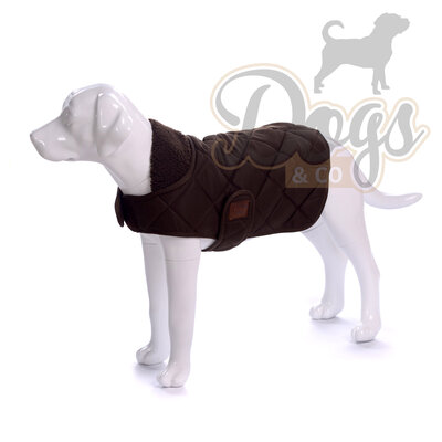 Dogs&Co Honden Winterjas Bruin Quilt