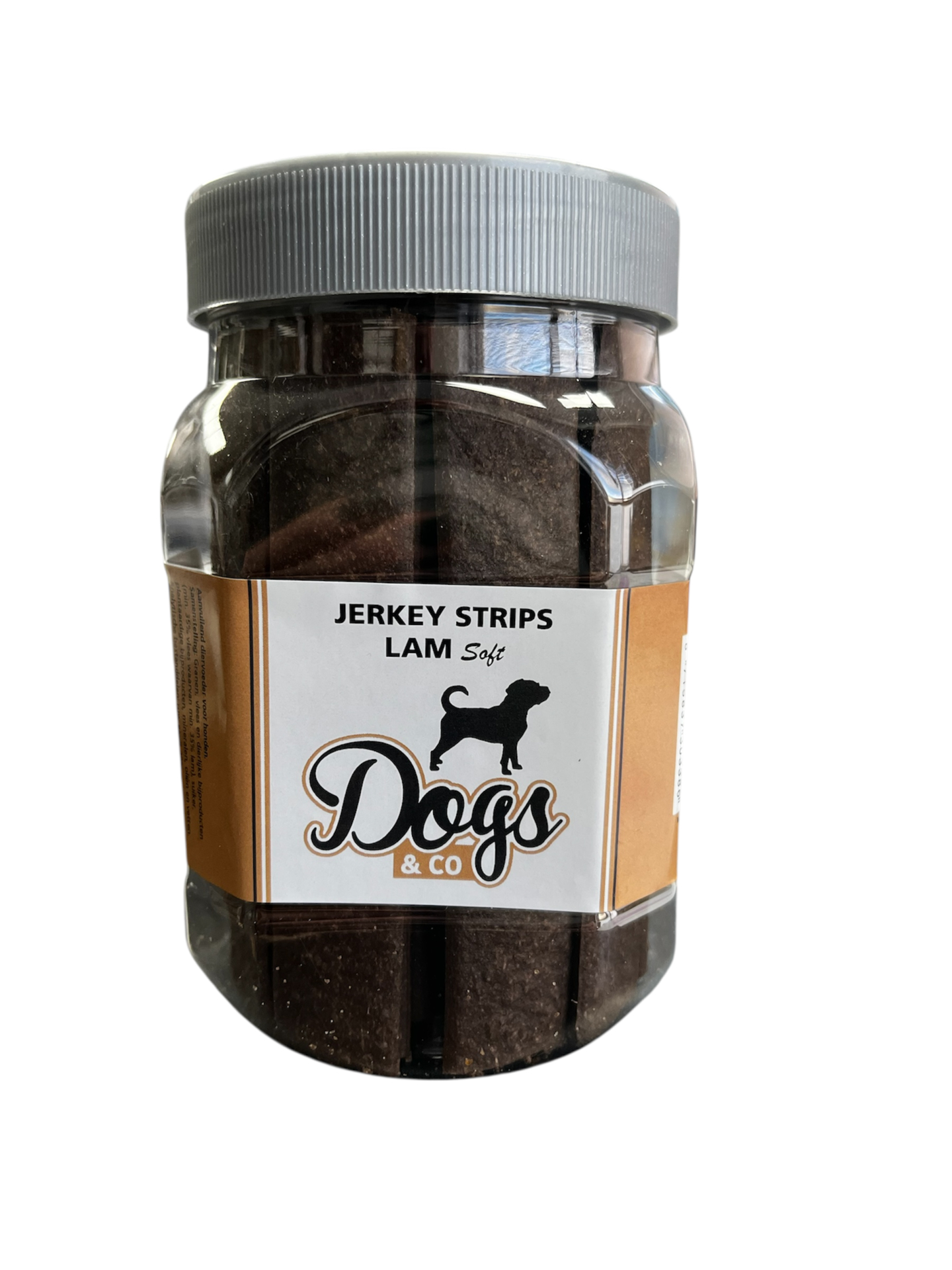 Jerkey Strips Lam 390gram/Pot  Dogs&Co